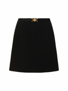 VERSACE Double Wool Crepe Midi Skirt