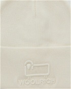 Woolrich Unisex Cotton Wool Beanie White - Mens - Beanies
