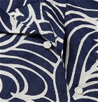 Blue Blue Japan - Camp-Collar Printed Linen Shirt - Indigo