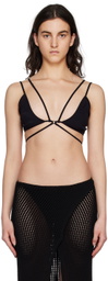 ANDREĀDAMO Black Double Strap Bra