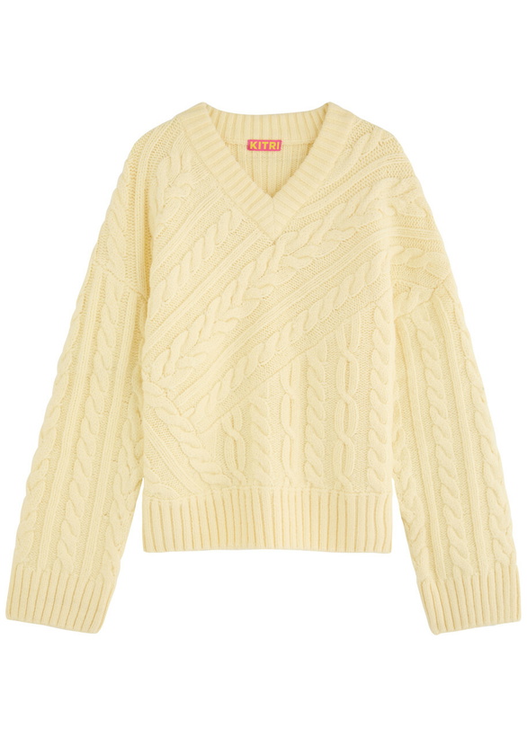 Photo: Kitri Everly Cable-knit Jumper Yellow
