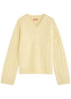 Kitri Everly Cable-knit Jumper Yellow