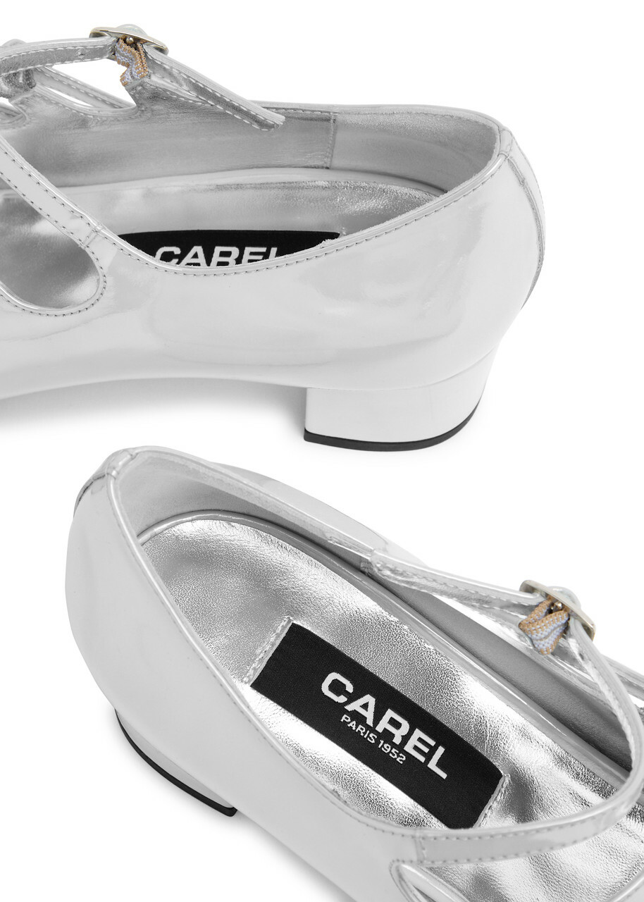 Carel Kina 40 Metallic Leather Mary Jane Pumps