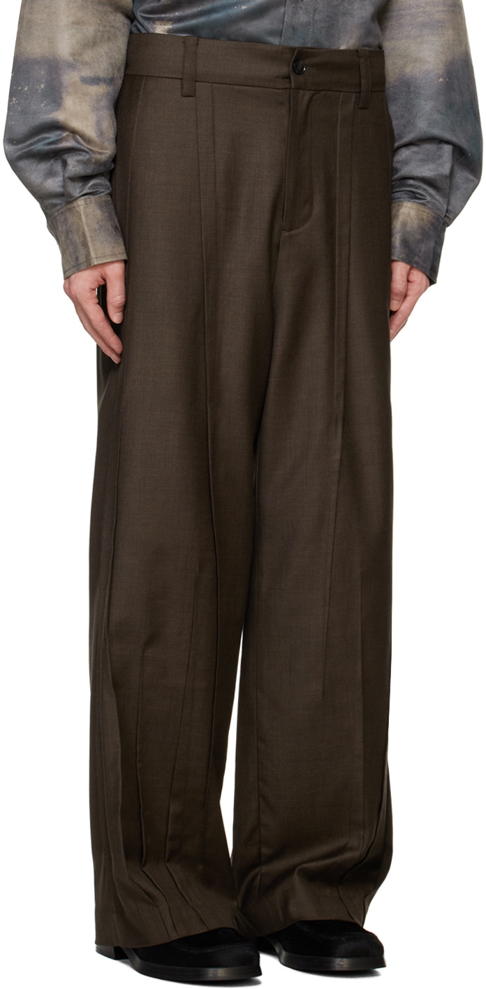 Feng Chen Wang Brown Folding Trousers