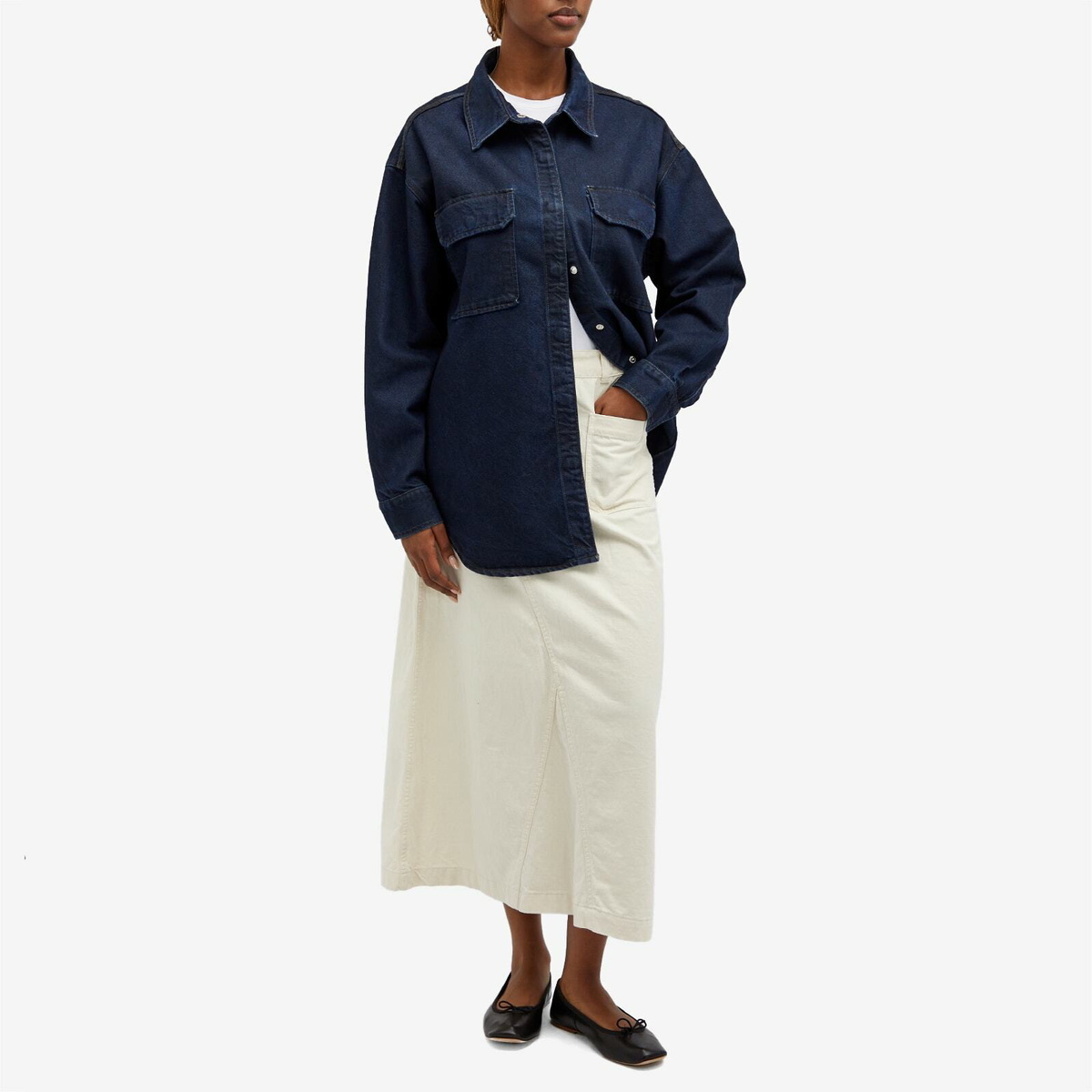 Good American Women's Oversized Shirt in Indigo