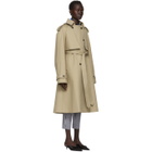 Matthew Adams Dolan Khaki Double-Breasted Trench Coat