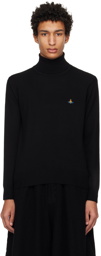 Vivienne Westwood Black Embroidered Turtleneck