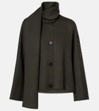 'S Max Mara Kate scarf-detail virgin wool jacket