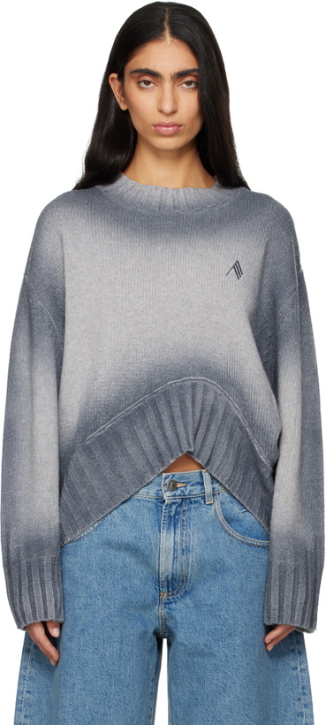 Photo: The Attico Gray Sprayed Wool Cashmere Sweater