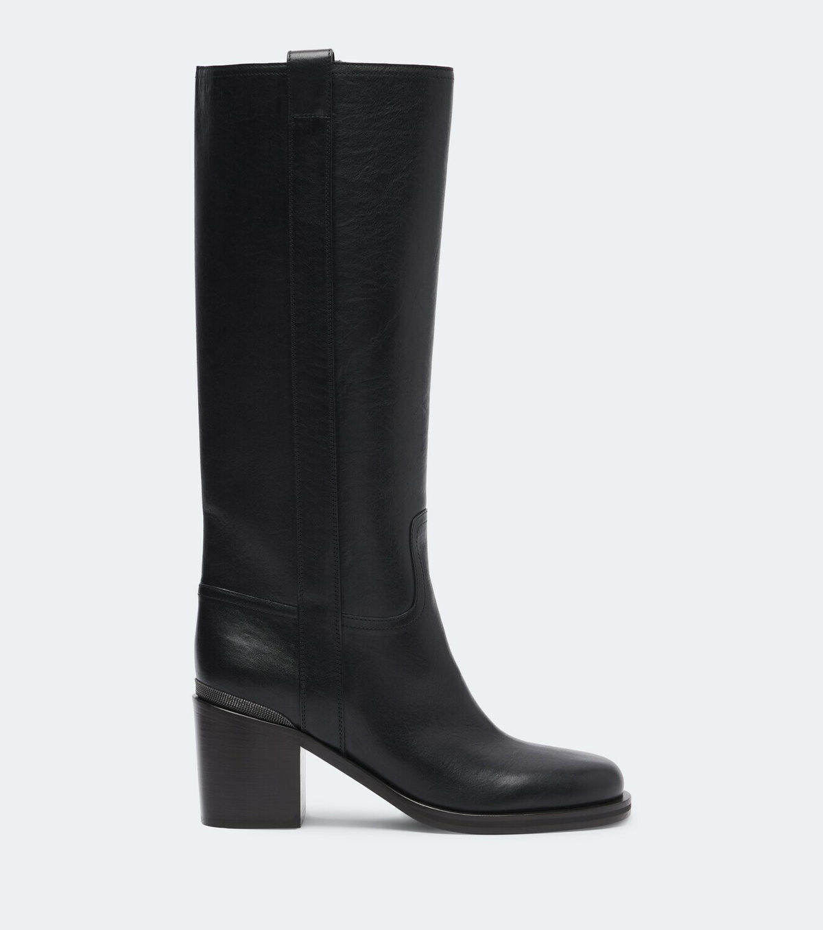 Brunello Cucinelli Monili leather knee-high boots