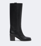 Brunello Cucinelli Monili leather knee-high boots