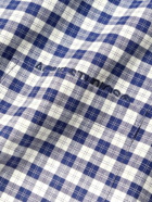 Acne Studios - Sambler Oversized Logo-Embroidered Checked Cotton-Twill Shirt - Blue