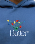 Butter Goods Bouquet Embroidered Pullover Hood Blue - Mens - Hoodies