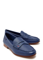 Polo Ralph Lauren Logo Pebbled Leather Loafers Black
