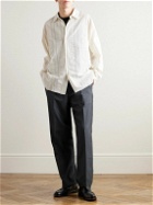 mfpen - Studio Straight-Leg Pinstriped Wool Trousers - Gray