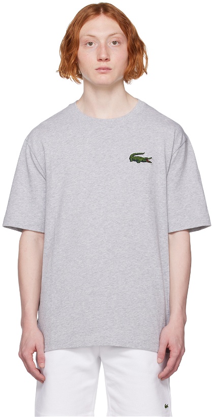 Photo: Lacoste Gray Loose Fit T-Shirt