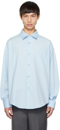 AMI Paris Blue Boxy-Fit Shirt