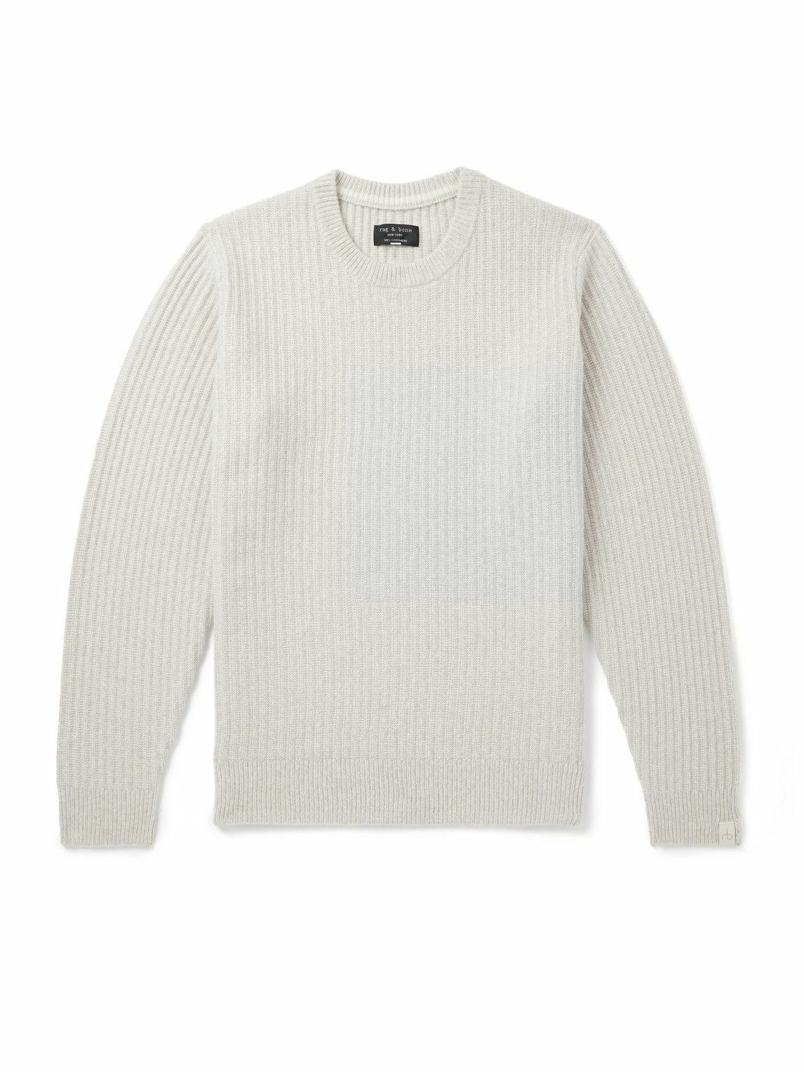 Rag & Bone - Jensen Ribbed-Knit Cashmere Sweater - Gray