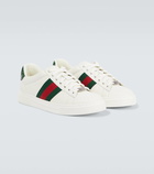 Gucci Ace Web Stripe leather sneakers