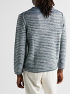 Inis Meáin - Striped Donegal Merino Wool and Cashmere-Blend Sweater - Blue