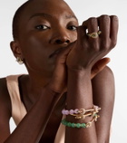Ananya Chakra 18kt gold ring with emeralds and gemstones
