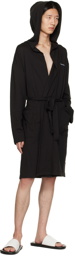 Calvin Klein Underwear Black Hooded Robe