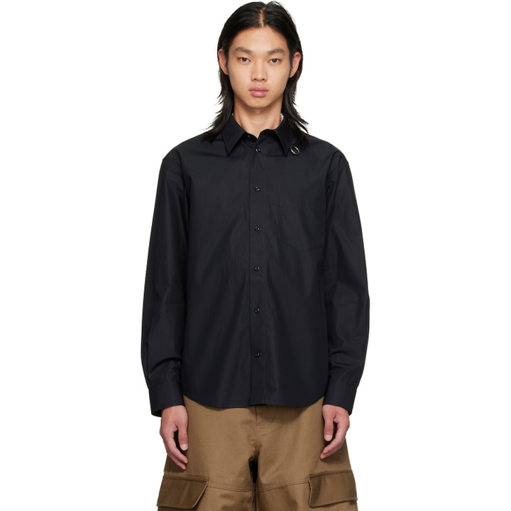 Photo: Simone Rocha Black Split Ring Classic Shirt