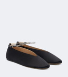 Le Monde Béryl Olympia embellished satin ballet flats