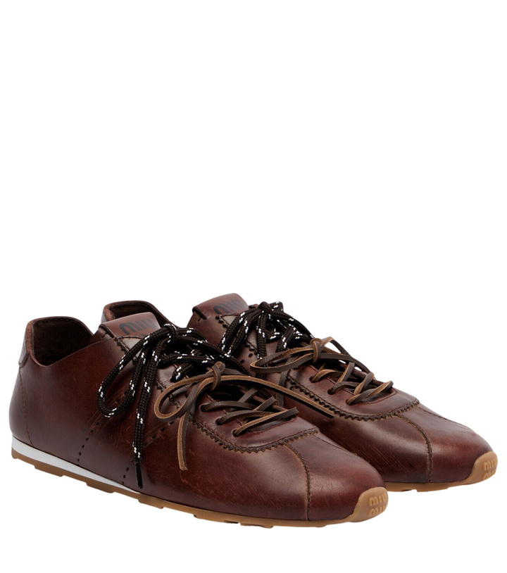 Photo: Miu Miu Plume leather sneakers