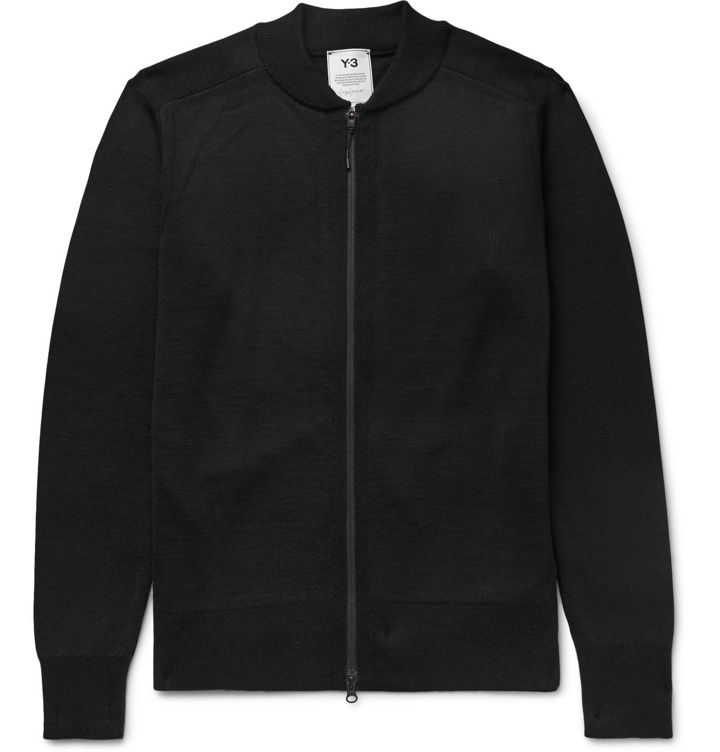 Photo: Y-3 - Knitted Zip-Up Cardigan - Black