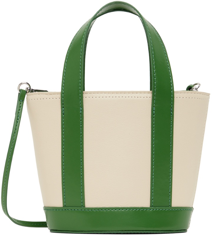 Photo: Staud Off-White & Green Allora Micro Bag