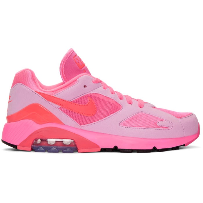 Photo: Comme des Garçons Homme Plus Pink Nike Edition Air Max 180 Sneakers 