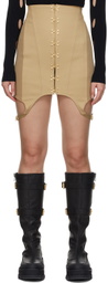 Dion Lee Beige Corset Garter Skirt