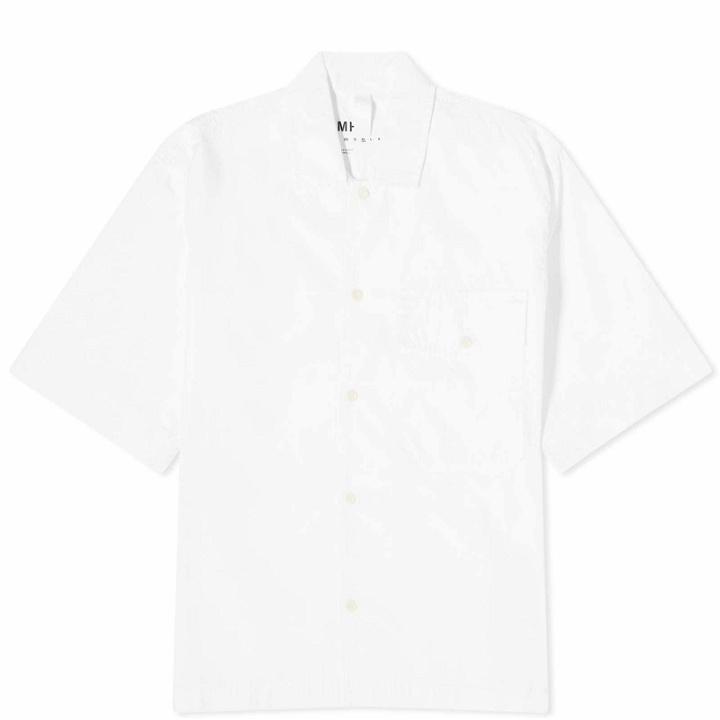 Photo: MHL by Margaret Howell Men's Short Sleeve Flat Pocket Shirt in White