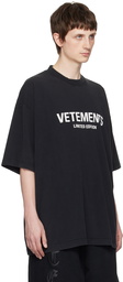 VETEMENTS Black 'Limited Edition' T-Shirt