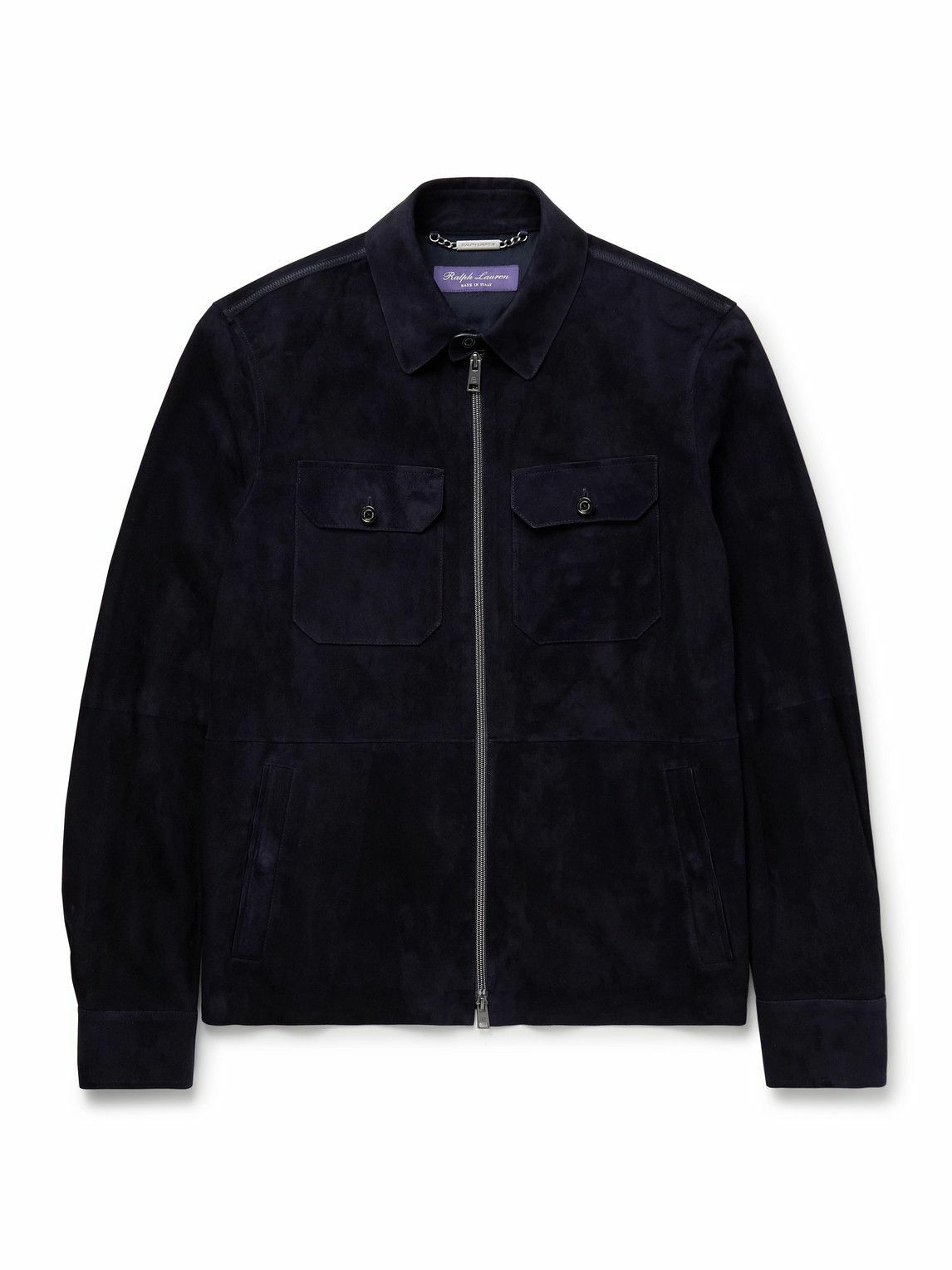 Ralph Lauren Purple label - Suede Bomber Jacket - Blue