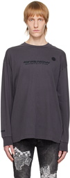 AAPE by A Bathing Ape Gray Logo Long Sleeve T-Shirt