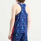 Adidas Running Men's adidas x Labrum Race Singlet in Dark Blue Lucid Red