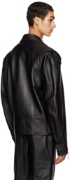Johnlawrencesullivan Black Biker Leather Jacket
