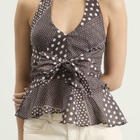 Damson Madder Women's Leandra Halter Cami in Dark Brown