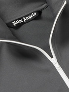 Palm Angels - Slim-Fit Logo-Print Striped Shell Track Jacket - Gray