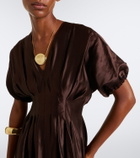 Joseph Nova pleated linen and silk maxi dress