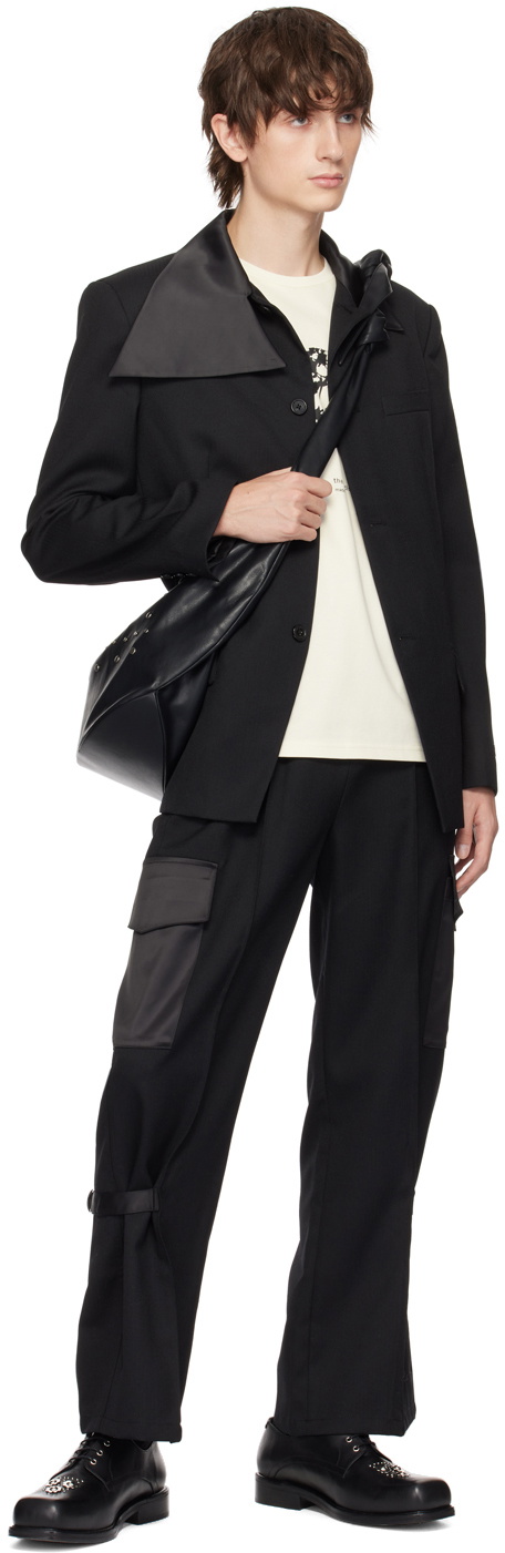 The World Is Your Oyster Black Cinched Cargo Pants