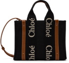 Chloé Black & Beige Small Woody Tote