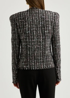 Balmain Crystal-embellished Bouclé Tweed Jacket Multicoloured 1