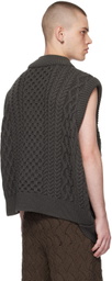 Robyn Lynch Brown Oversized Vest