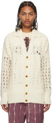 Vivienne Westwood Off-White Spread Collar Cardigan