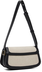 AMI Paris Beige & Black Paris Paris Shoulder Bag