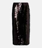 Staud Ciara sequined pencil skirt