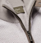 Berluti - Nubuck-Trimmed Cashmere Zip-Up Cardigan - Men - Mushroom